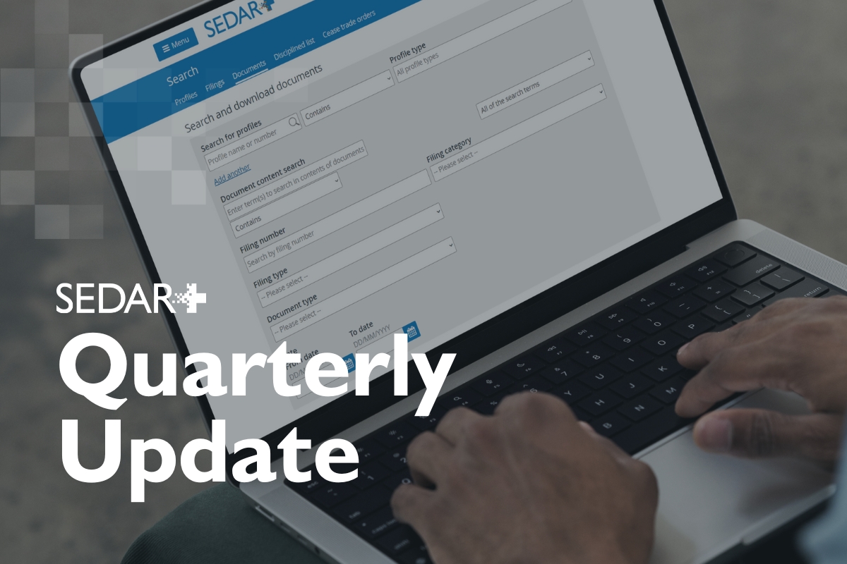 SEDAR+ quarterly update details: November 2024