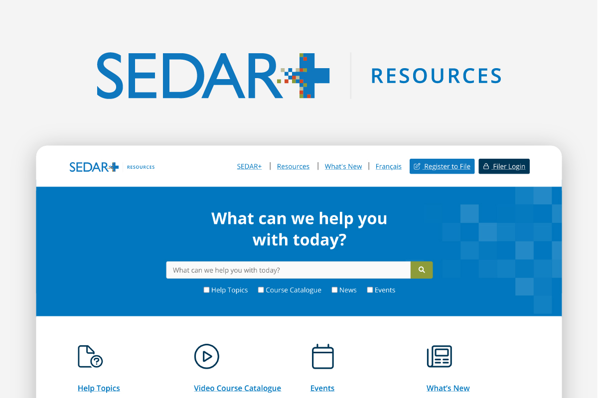 Welcome to our improved SEDAR+ Resources site