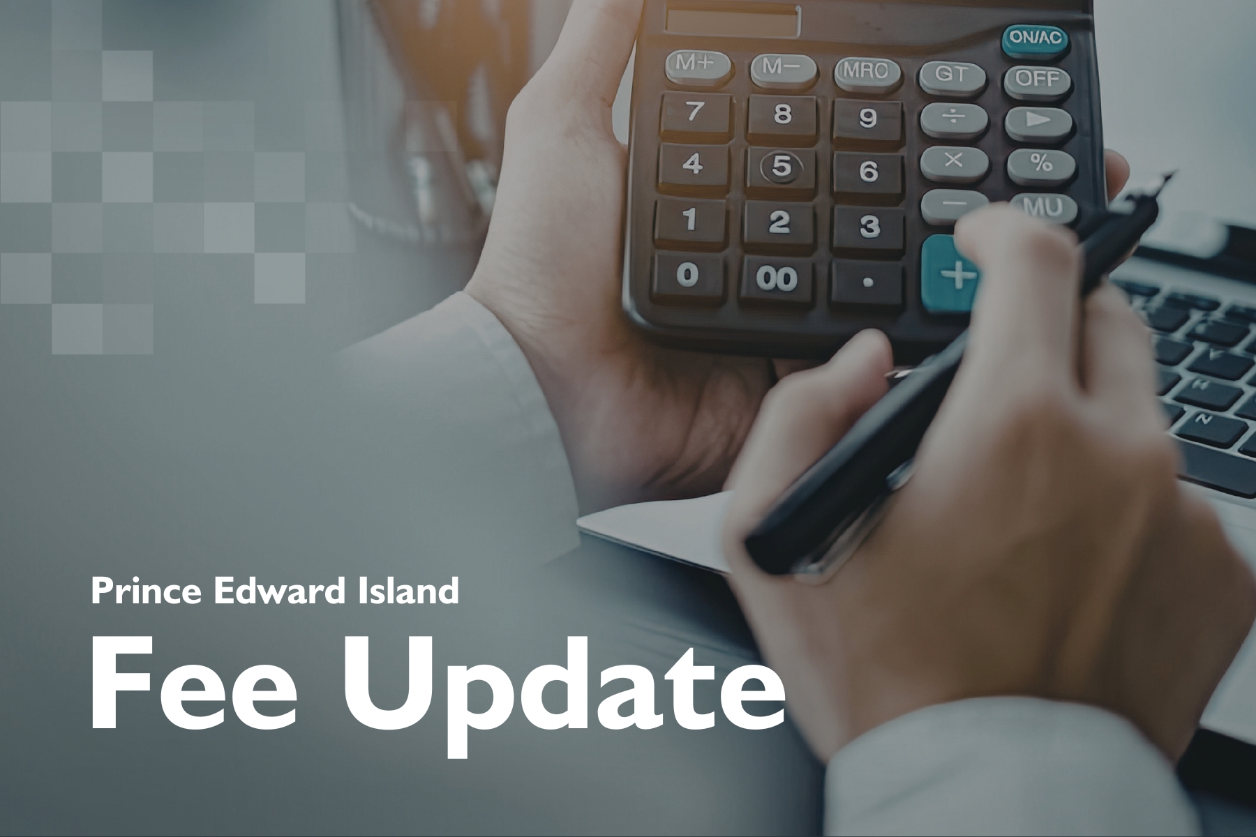 PEI fee updates effective January 1st, 2026