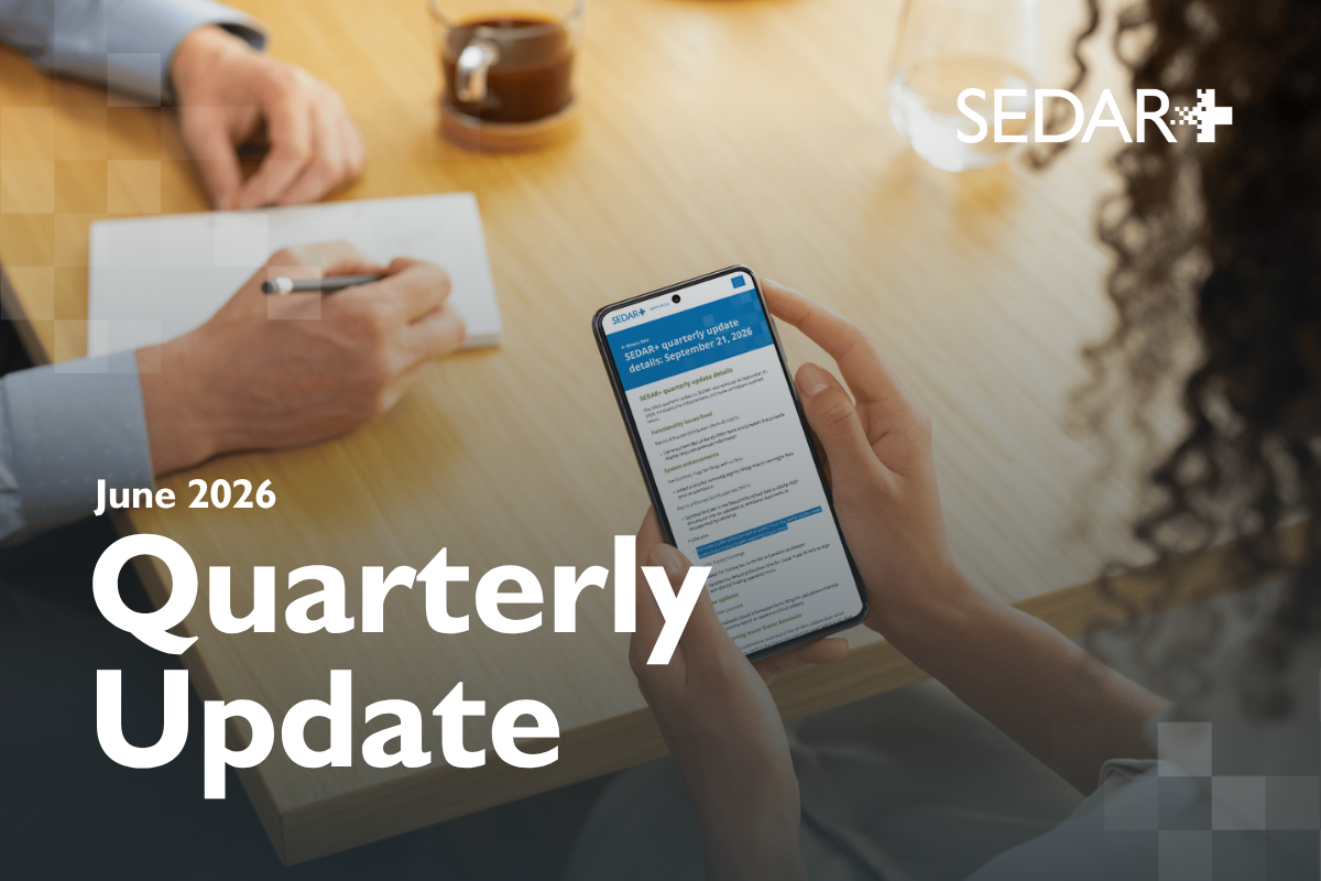 SEDAR+ quarterly update details: September 21, 2026  